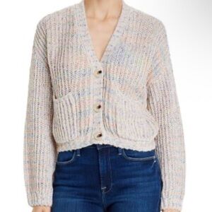BB Dakota Steve Madden Double Rainbow V Neck Pastel Cardigan
